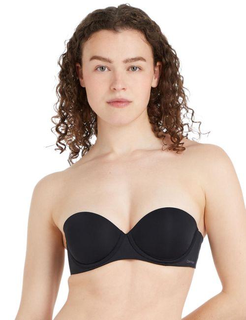 Calvin Klein Invisibles Strapless Push Up Bra - Black