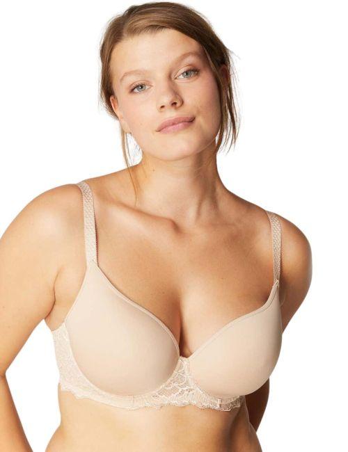 Simone Perele Caresse Spacer Plunge Bra - Peau Rosee