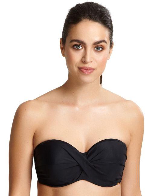 Panache Anya Riva Bandeau Bikini Top - Black