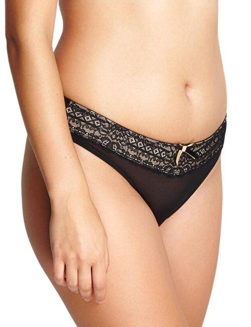Panache Sophie Thong - Black/Chai