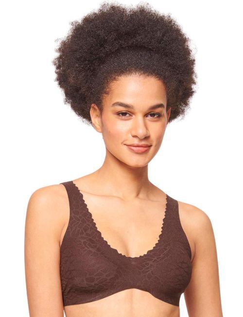 Sloggi Zero Feel Lace 2.0 Bralette - Ebony Brown