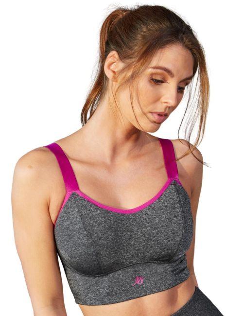 Pour Moi Energy Pulse Longline Padded Sports - Grey/Orchid