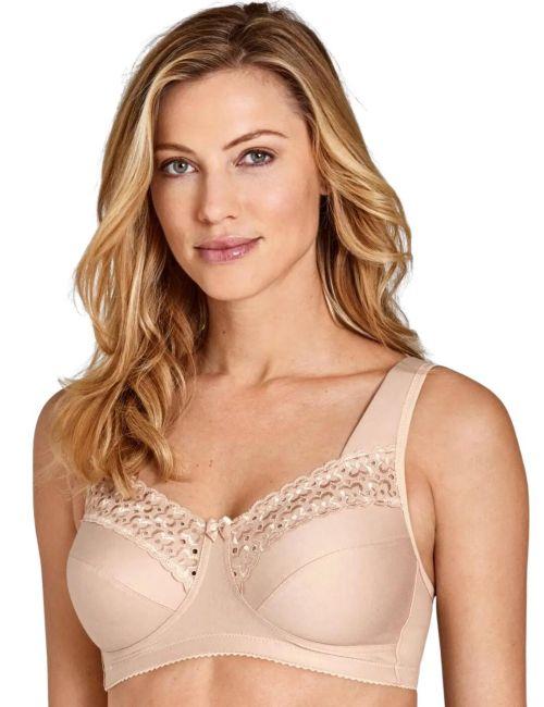 Miss Mary Of Sweden Broderie Anglaise Full Cup Non Wired Bra - Beige