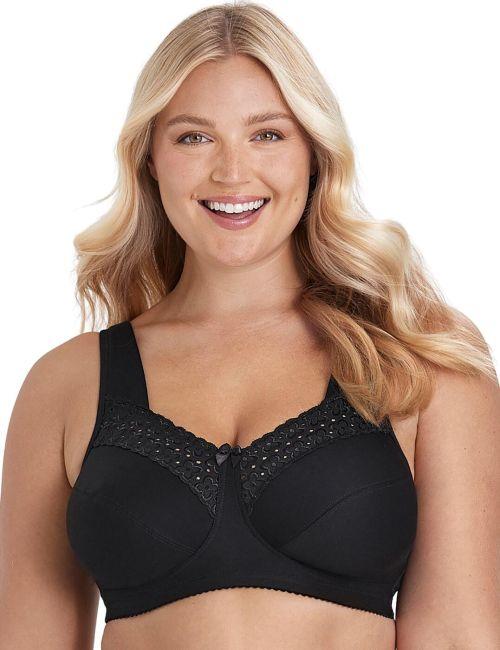 Miss Mary Of Sweden Broderie Anglaise Full Cup Non Wired Bra - Black