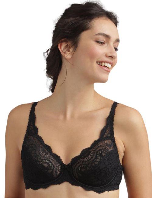 Playtex Flower Elegance Lace Bra - Black Playtex Flower Elegance Lace Bra - Black