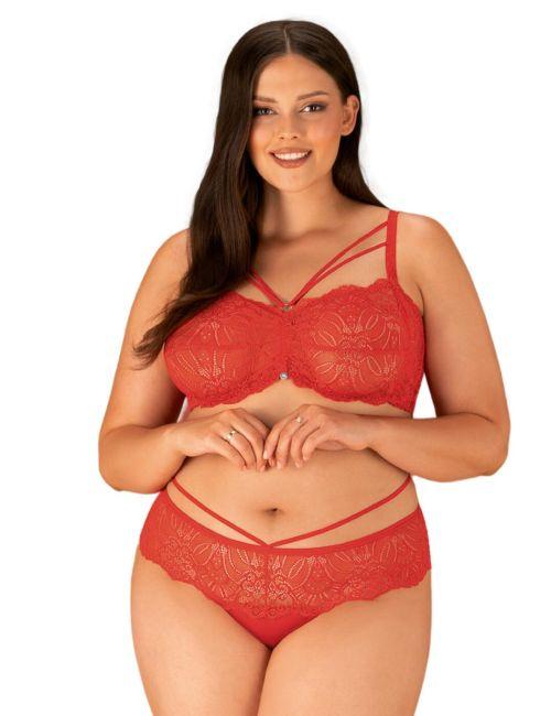 Obsessive Loventy Bra and Thong Set - Red
