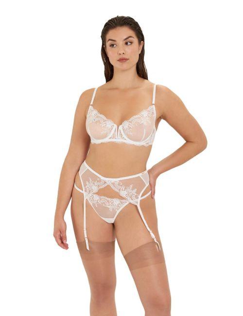 Bluebella Marseille Suspender Belt - White