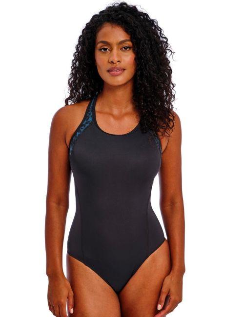 Freya Freestyle Swimsuit - Midnight Leopard