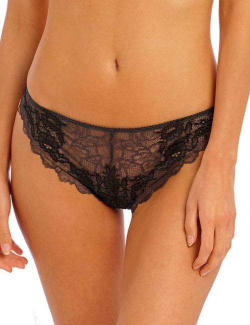 Wacoal Lace Perfection Tanga Brief - Charcoal