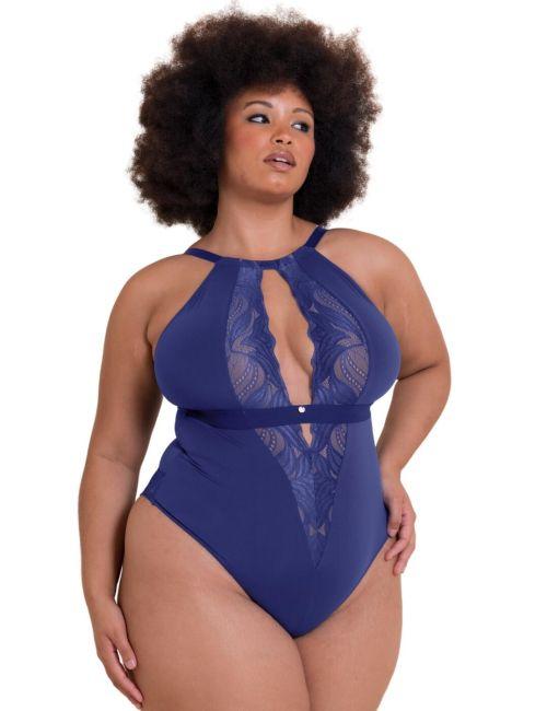 Scantilly by Curvy Kate Indulgence Lacy Body - Deep Blue