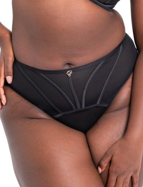 Scantilly by Curvy Kate Senses High Waist Brief - Black