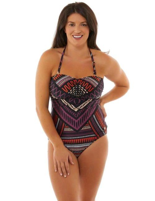 Seaspray Katherine Bandeau Swimsuit - Purple