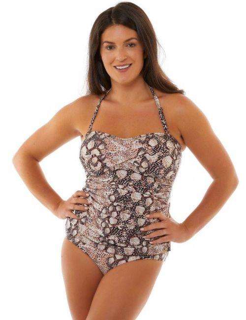 Seaspray Ella Bandeau Swimsuit - Brown