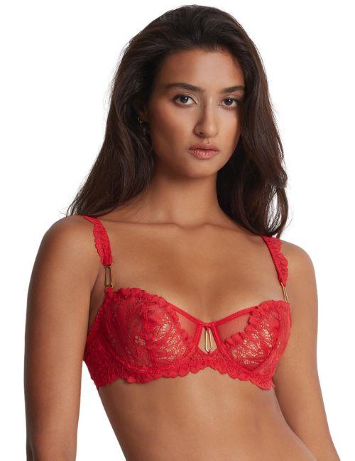 Aubade Flowermania Half Cup Bra - Rouge Floral Aubade Flowermania Half Cup Bra - Rouge Floral