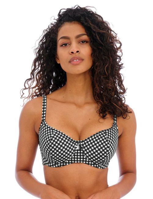 Freya Check In Sweetheart Bikini Top - Monochrome