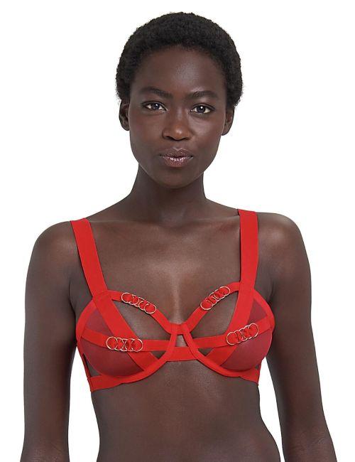 Bluebella Orion Half Cup Bra - Red Bluebella Orion Half Cup Bra - Red