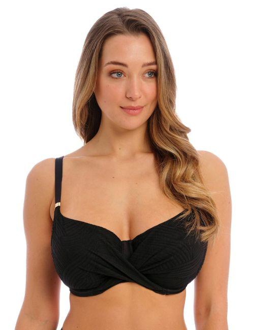 Fantasie Ottawa Wrap Front Full Cup Bikini Top - Black
