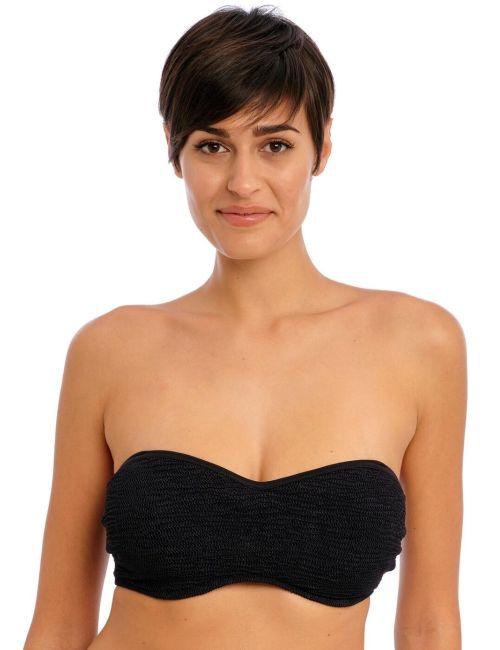 Freya Ibiza Waves Bandeau Bikini Top - Black
