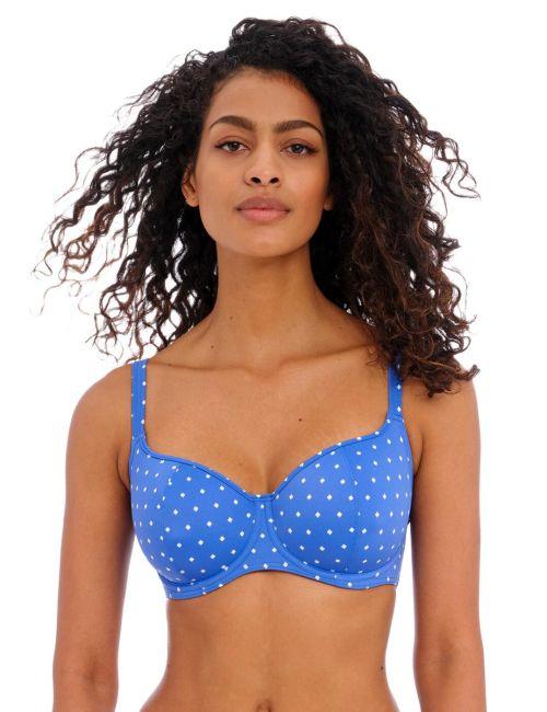 Freya Jewel Cove Underwired Sweetheart Bikini Top - Azure