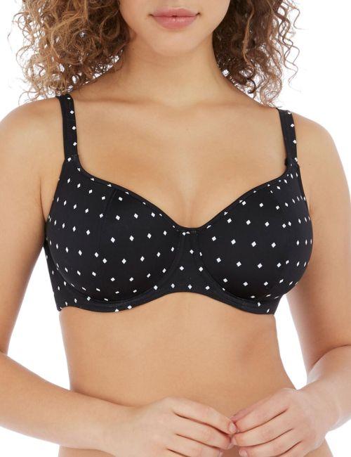 Freya Jewel Cove Underwired Sweetheart Bikini Top - Black