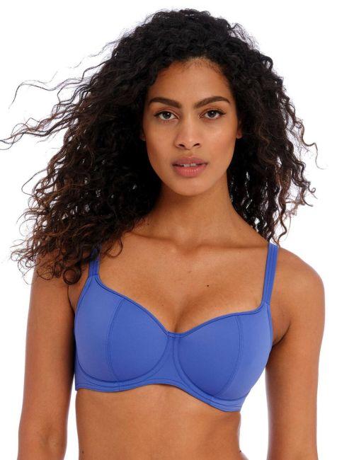 Freya Jewel Cove Underwired Sweetheart Bikini Top - Plain Azure