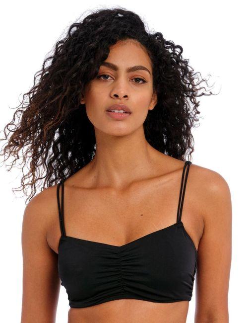 Freya Jewel Cove Bralette Bikini Top - Plain Black