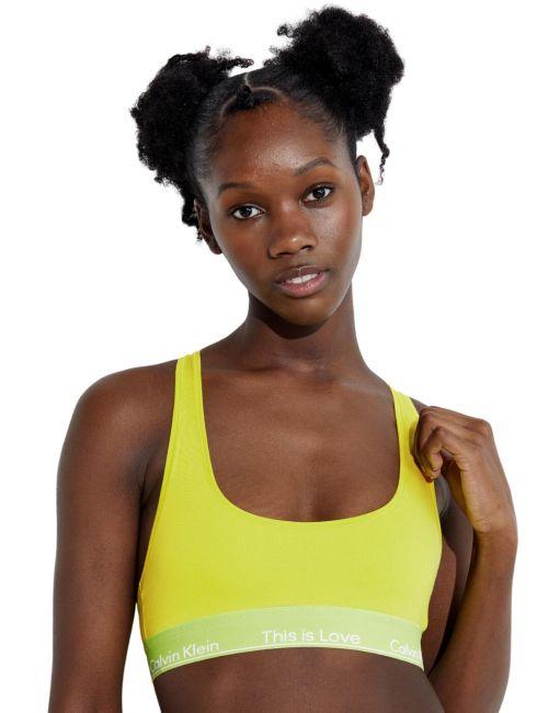 Calvin Klein Pride Unlined Bralette - Lemon Lime