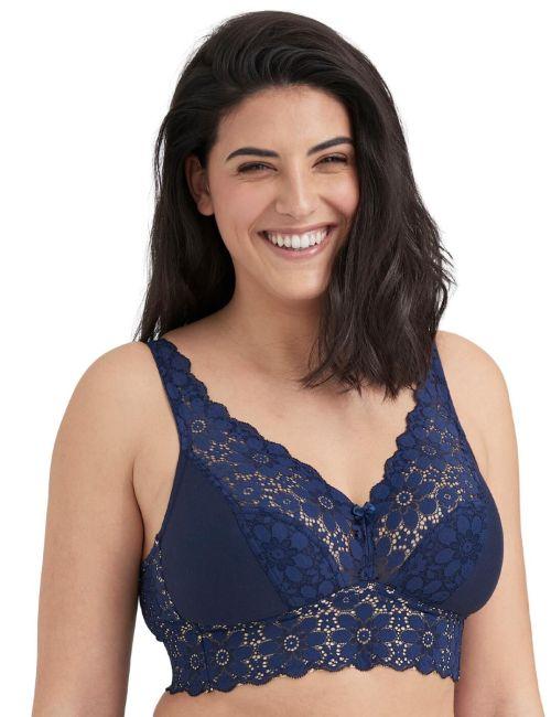 Miss Mary Of Sweden Lace Dreams Full Cup Bra - Dark Blue