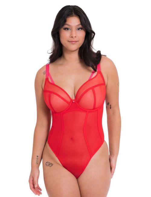 Curvy Kate Elementary Plunge Body - Red/Pink Curvy Kate Elementary Plunge Body - Red/Pink