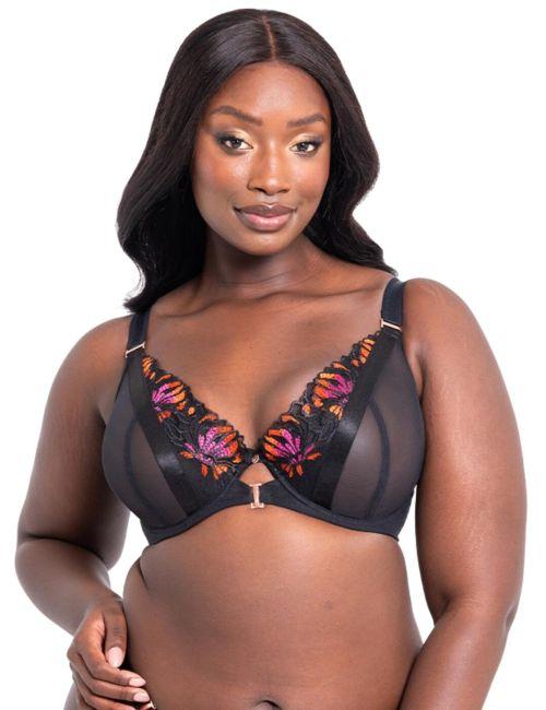 Scantilly By Curvy Kate Mesmerise Plunge Bra - Black Multi