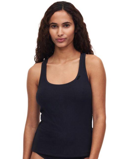 Chantelle Cotton Comfort Vest Top - Black