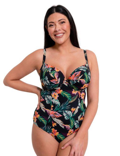 Curvy Kate Cuba Libre Padded Plunge Swimsuit - Print Mix