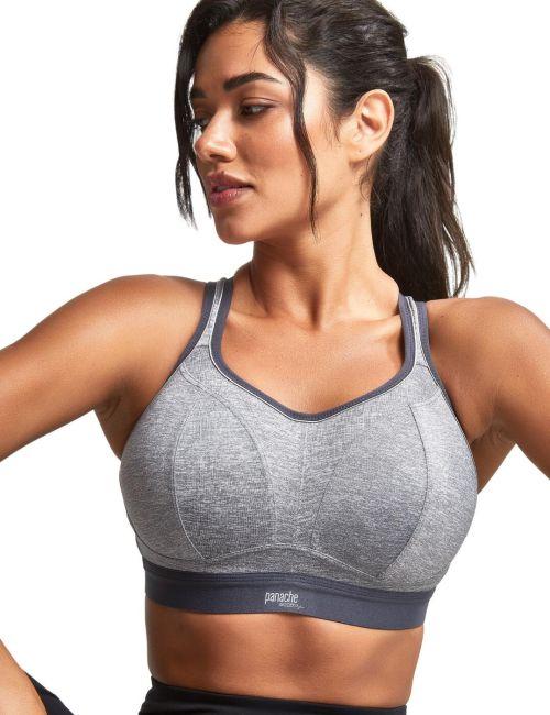 Panache Boundless Non Wired Sports Bra - Charcoal Marl