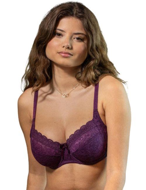Pour Moi Rebel Side Support Bra - Plum