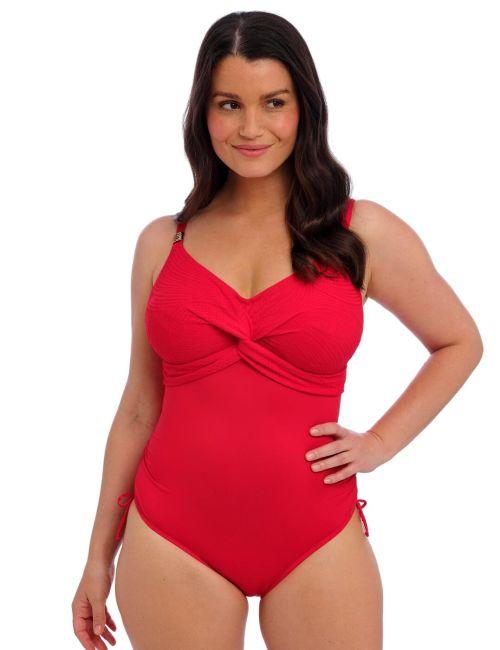 Fantasie Ottawa Underwired Twist Front Swimsuit - Radiant Red