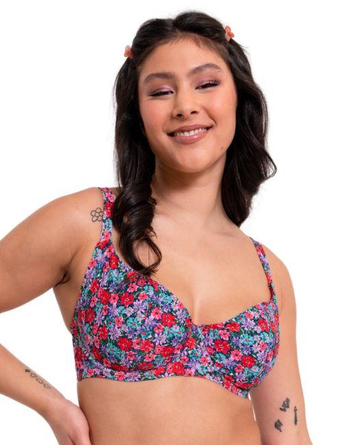 Curvy Kate Kitsch Kate Scooped Balcony Bikini Top - Floral Print