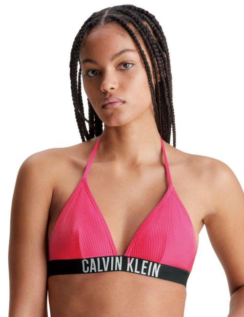 Calvin Klein Intense Power Triangle Bikini Top - Pink Flash