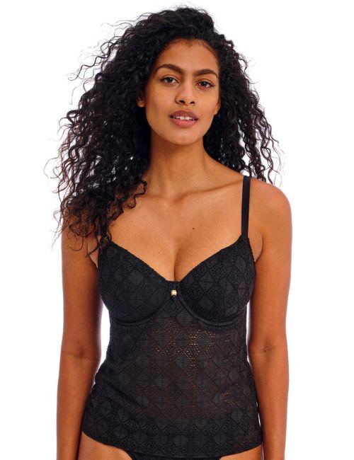 Freya Nomad Nights Plunge Tankini Top - Black