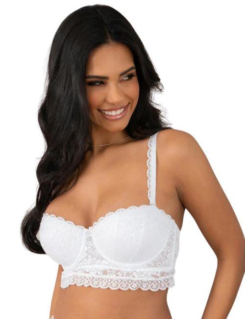 Pour Moi Rebel Underwired Strapless Longline Bra - White