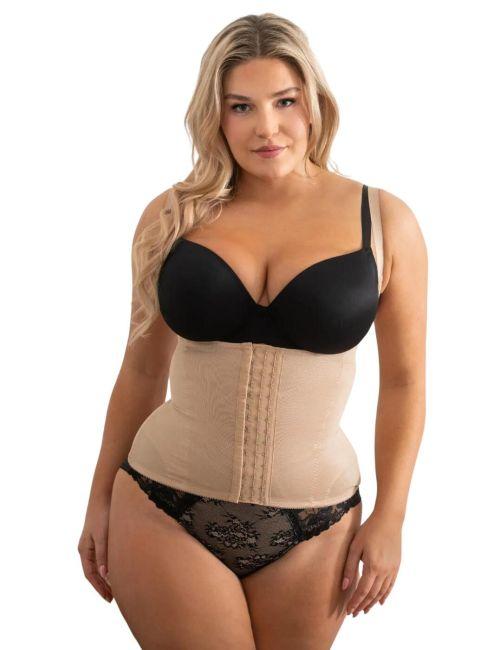 Pour Moi Hourglass Firm Control Back Smoothing Waist Cincher - Caramel