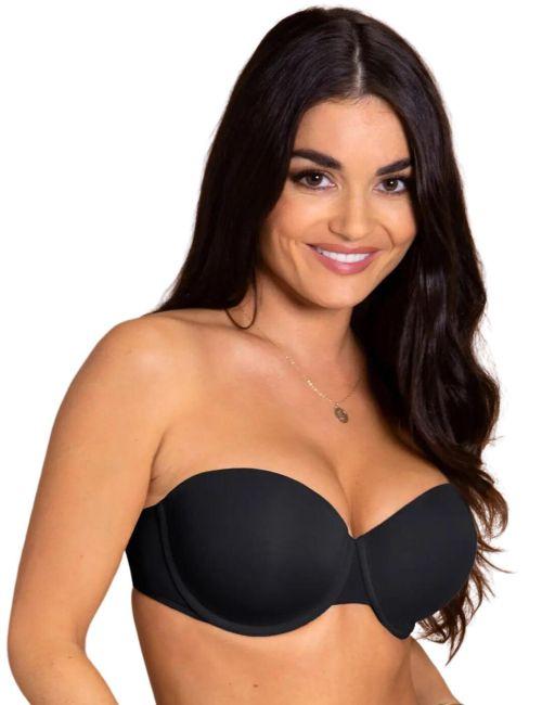 Pour Moi Definitions Push Up Strapless Bra - Black