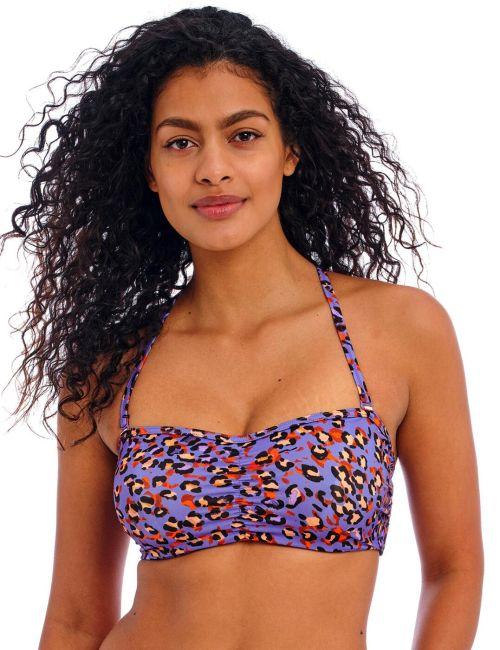 Freya Santiago Nights Bandeau Bikini Top - Leopard