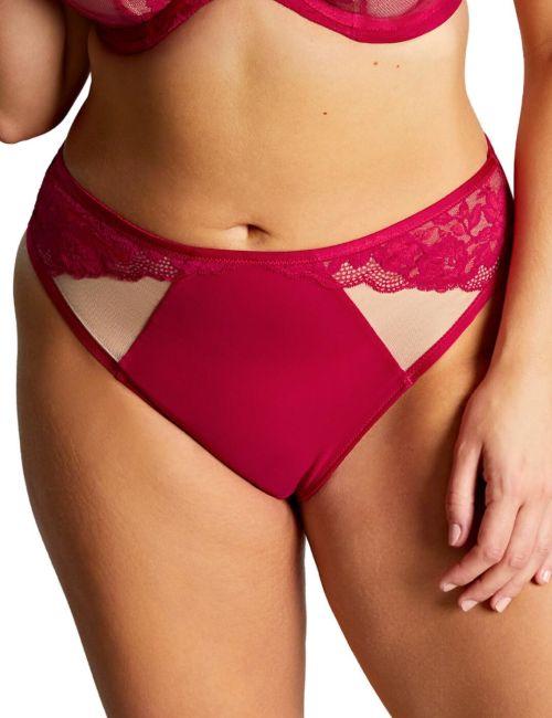 Sculptresse by Panache Josephine High Leg Brief - Magenta/Latte