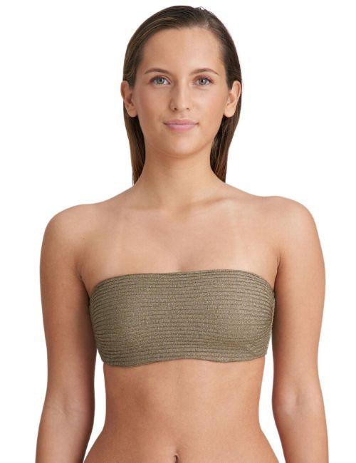 Marie Jo Tinjis Padded Strapless Bikini Top - Golden Olive