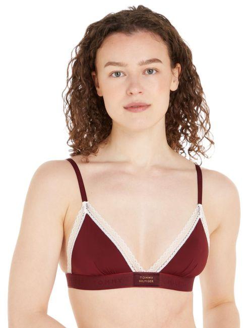 Tommy Hilfiger TH Established Triangle Bra - Deep Rouge