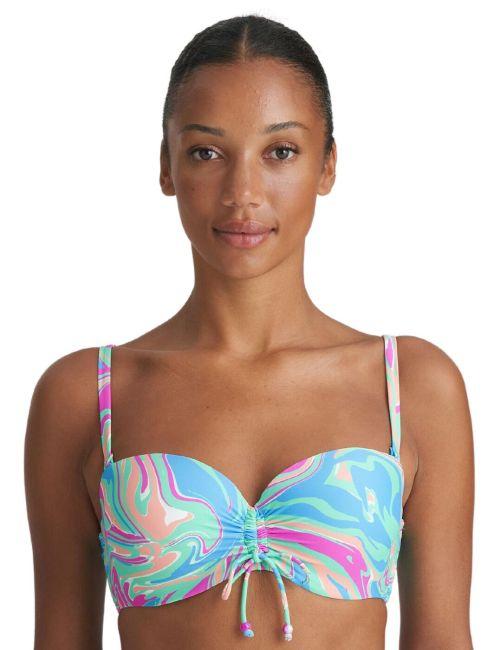 Marie Jo Arubani Padded Strapless Bikini Top - Ocean Swirl