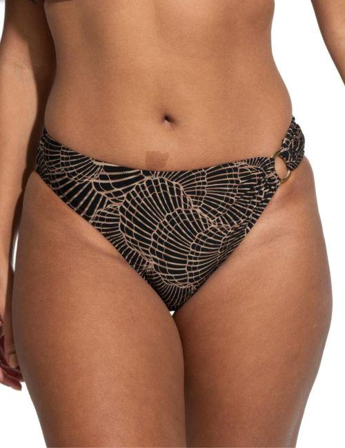 Pour Moi Samoa Ring Detail Bikini Brief - Black/Gold