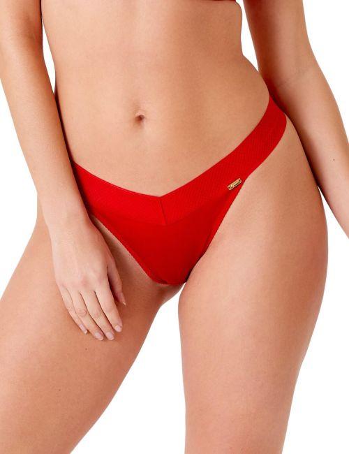 Gossard Glossies Tanga Thong - Salsa Red