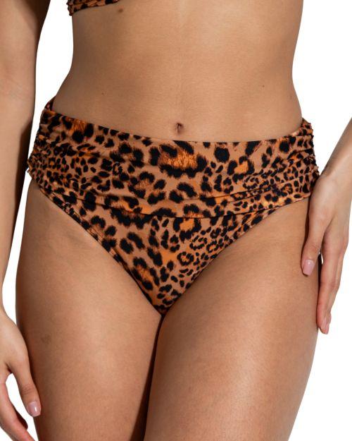 Pour Moi Free Spirit Fold Over Bikini Brief - Leopard