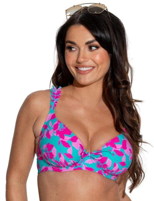 Pour Moi Ocean Breeze Underwired Bikini Top - Blue Floral
